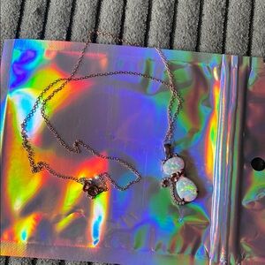 Opal Cat Pendant Necklace 925 Sterling Silver